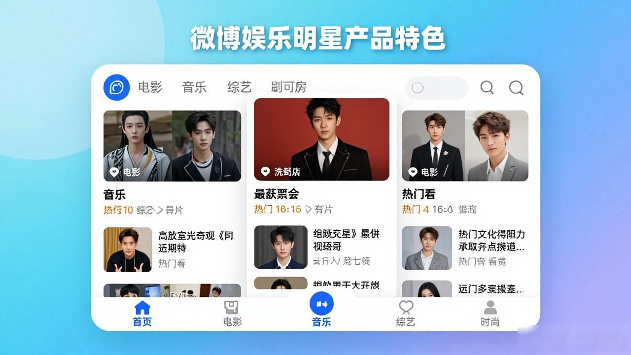 微博娱乐明星产品特色